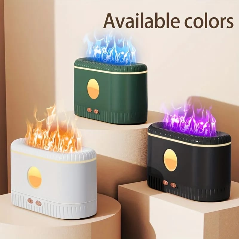 Ultrasonic Air Humidifier with Simulation Flame Lighting