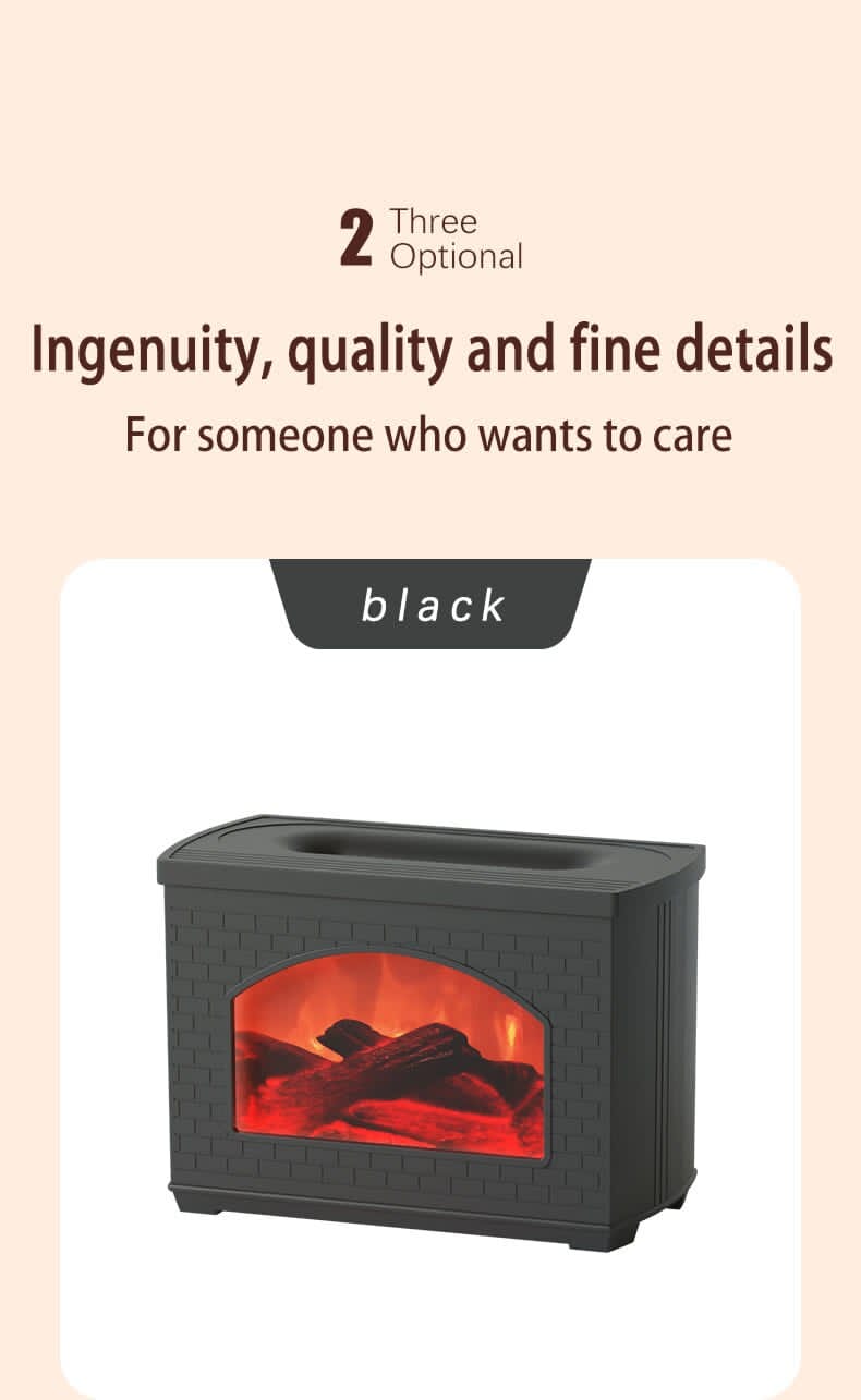 High Quality 3D Fireplace Aromatherapy Diffuser cool Mist Humidifier