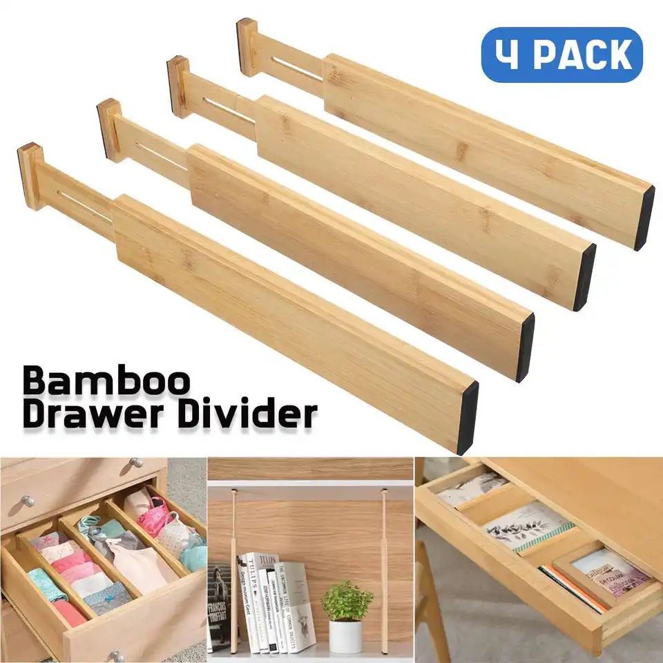 Multifunctional Bamboo drawer Dividers