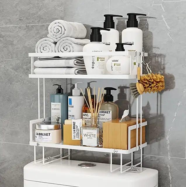 Double Layer Bathroom/ Toilet Racks With Tissue Holder