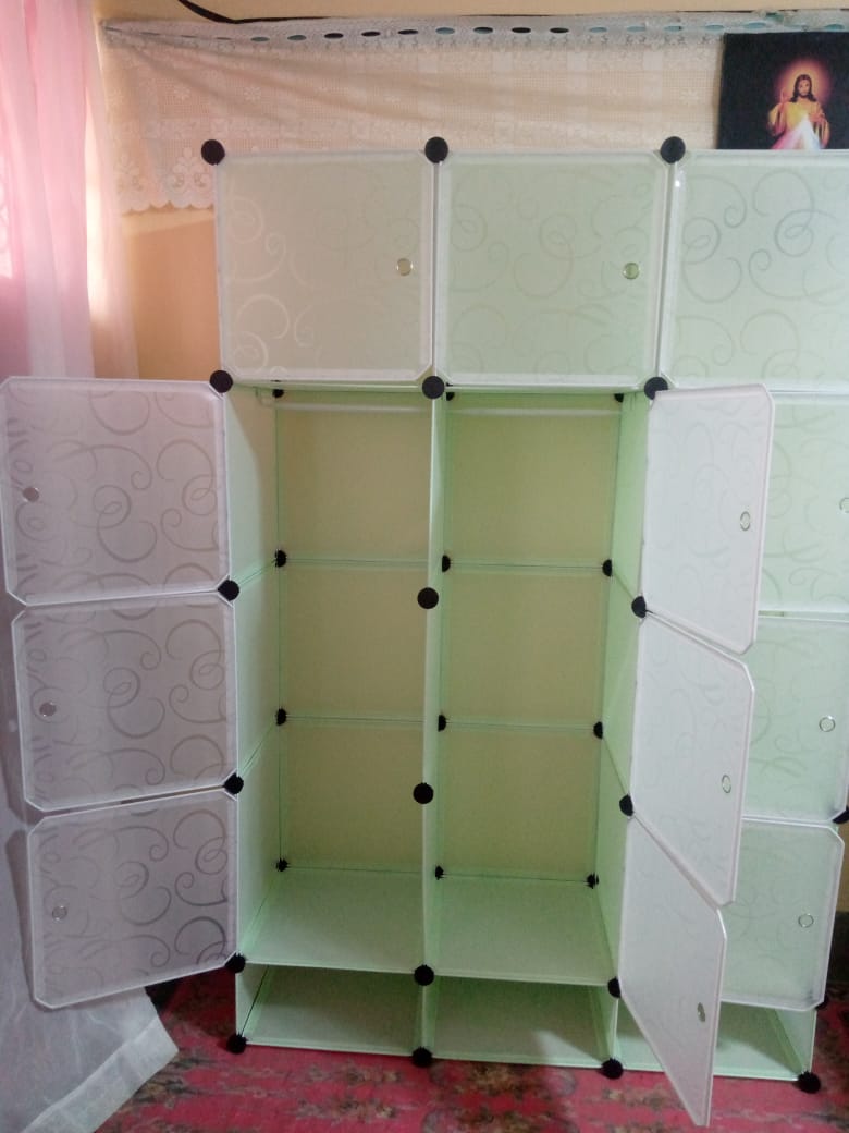 Portable Closet Wardrobe, , Cube Closet Organizer with Doors, Modular Storage Shelves, for Bedroom, Home