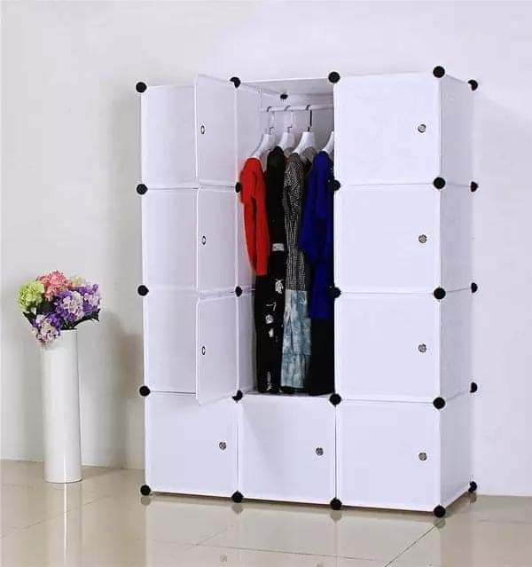 Portable Closet Wardrobe, , Cube Closet Organizer with Doors, Modular Storage Shelves, for Bedroom, Home