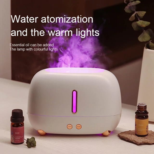 Portable Colorful Cool Mist USB LED Room Fire Flame Humidifier Aroma Essential Oil Diffuser