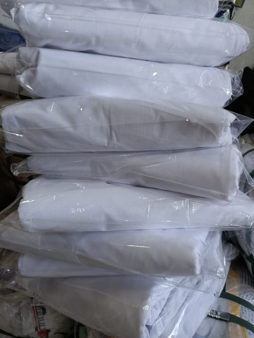 Cotton Plain White Flat Bedsheets sets