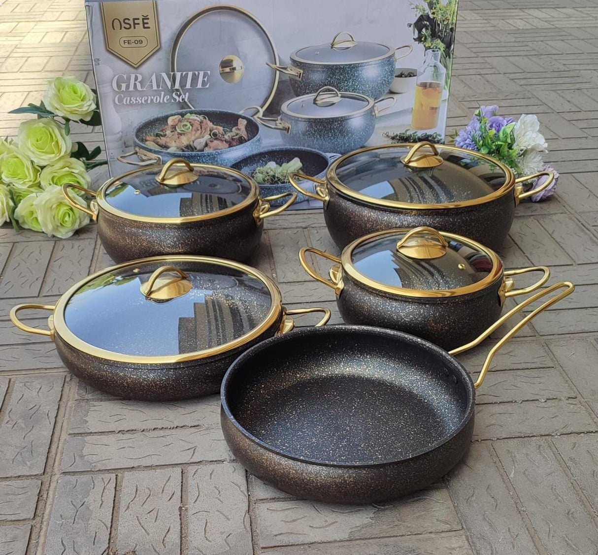 Granite Classy Cookware Set 9pcs