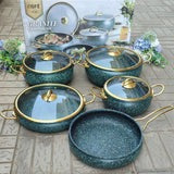 9pcs Granite Classy Cookware Set