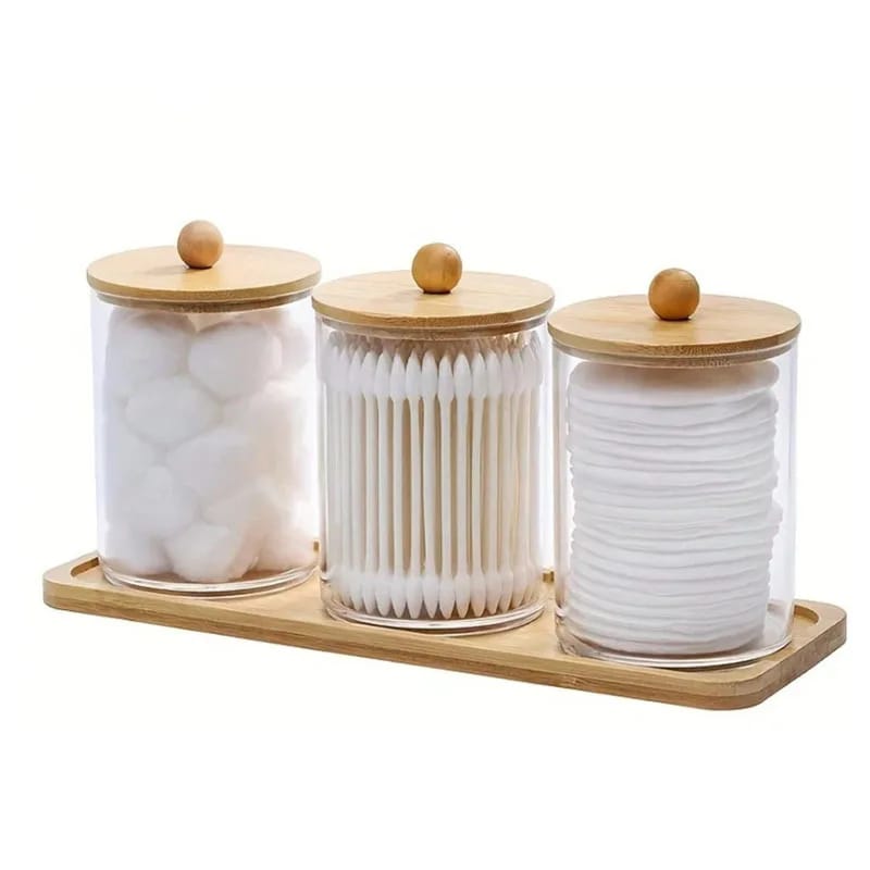 Acrylic Storage Box With Bamboo Lids