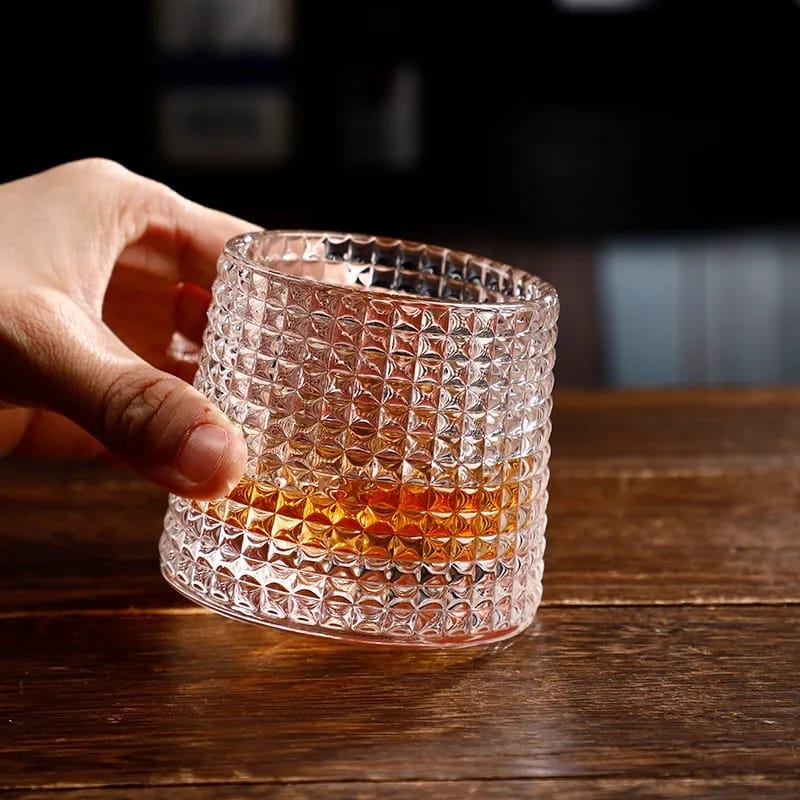 Heavy Novel/Spinning Whiskey glasses 6pcs