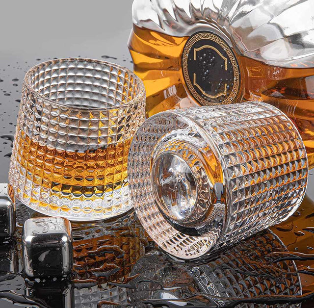 Heavy Novel/Spinning Whiskey glasses 6pcs