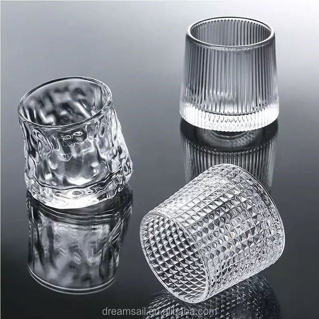 Heavy Novel/Spinning Whiskey glasses 6pcs