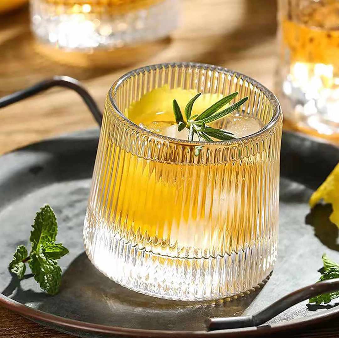 Heavy Novel/Spinning Whiskey glasses 6pcs
