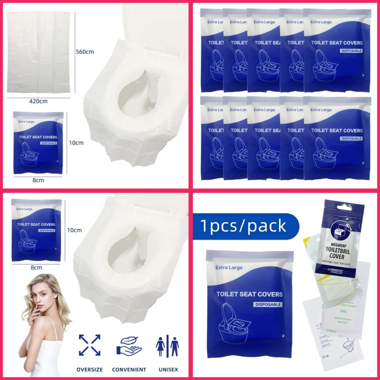 Disposable toilet seat cover 10pcs