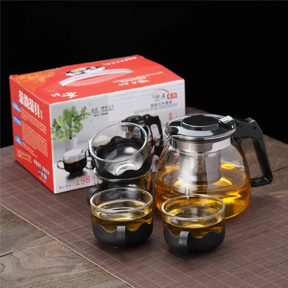 Transparent Heat Resistance Glass Infuser Tea set