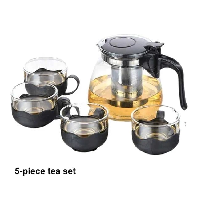 Transparent Heat Resistance Glass Infuser Tea set