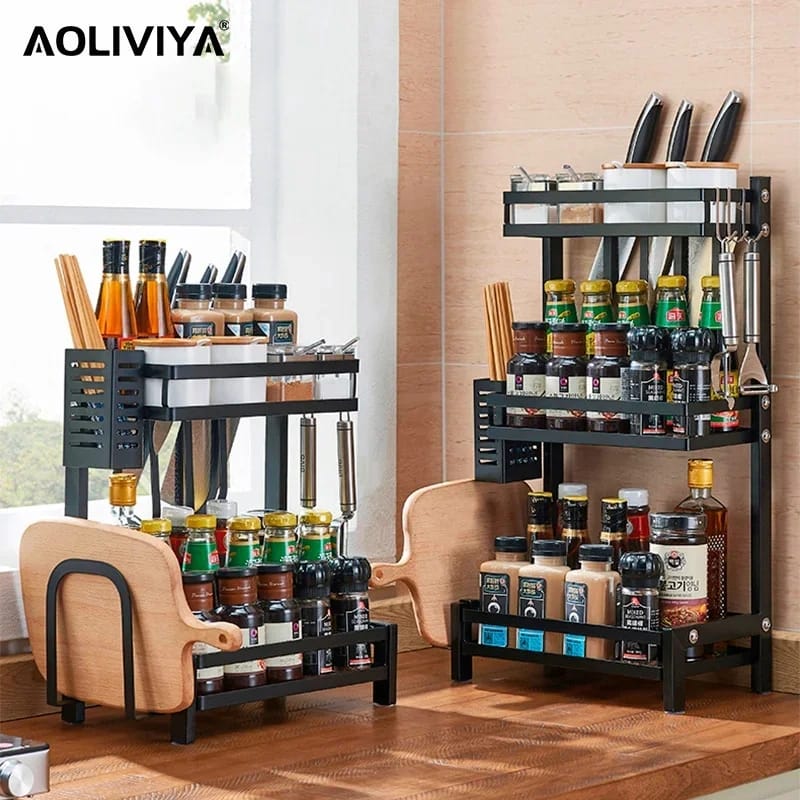 Kitchen spice storage rack