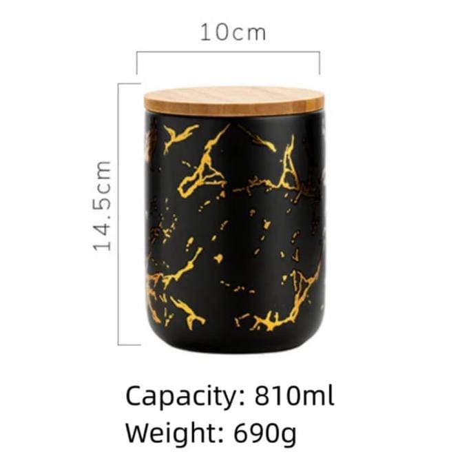 Canisters With A Bamboo Base Stand