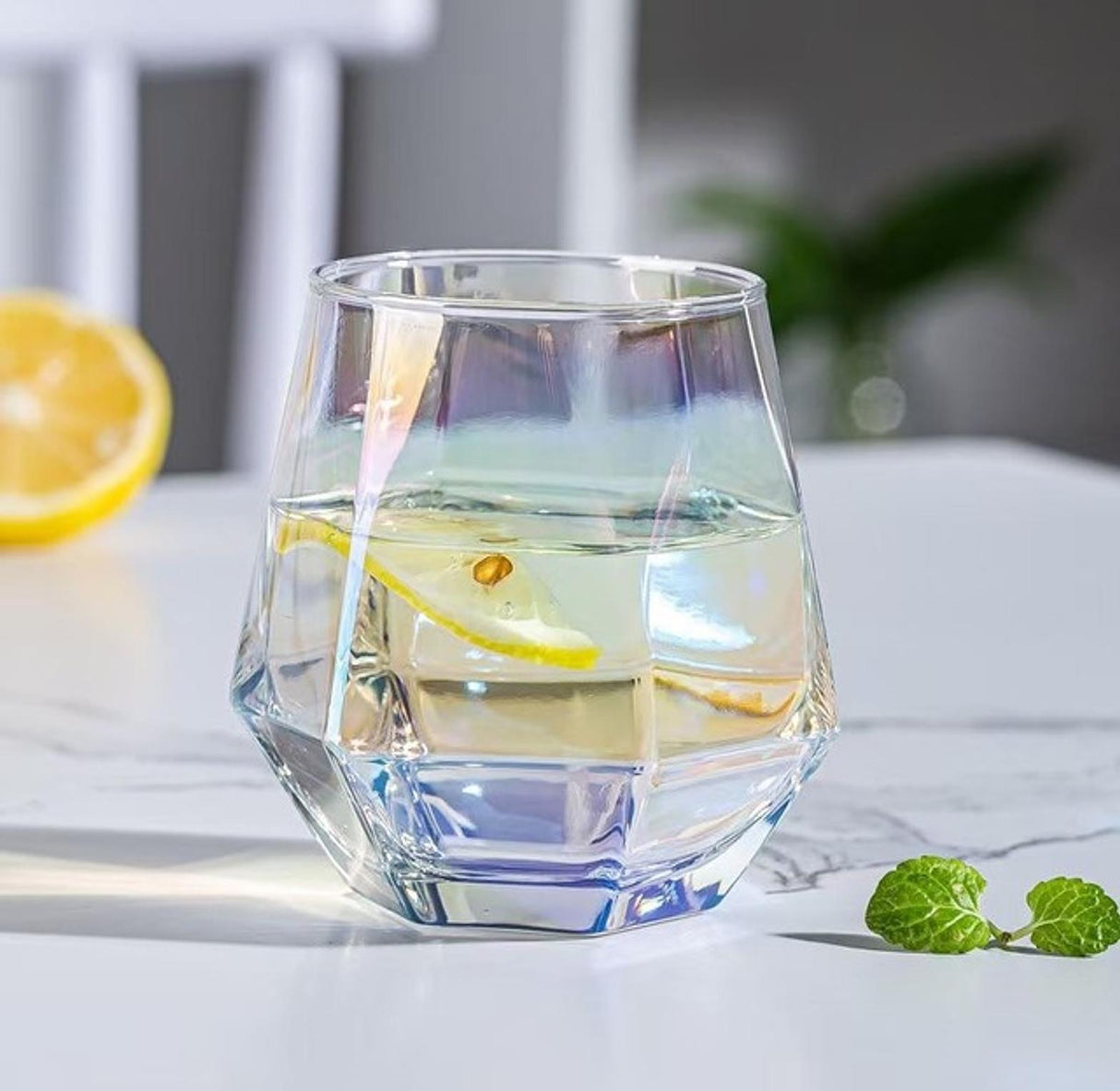 Diamond Wine Glasses Set of 6 Rocks Glasses Whiskey Glasses Crystal ,Cognac,Scotch,Cocktails Glass