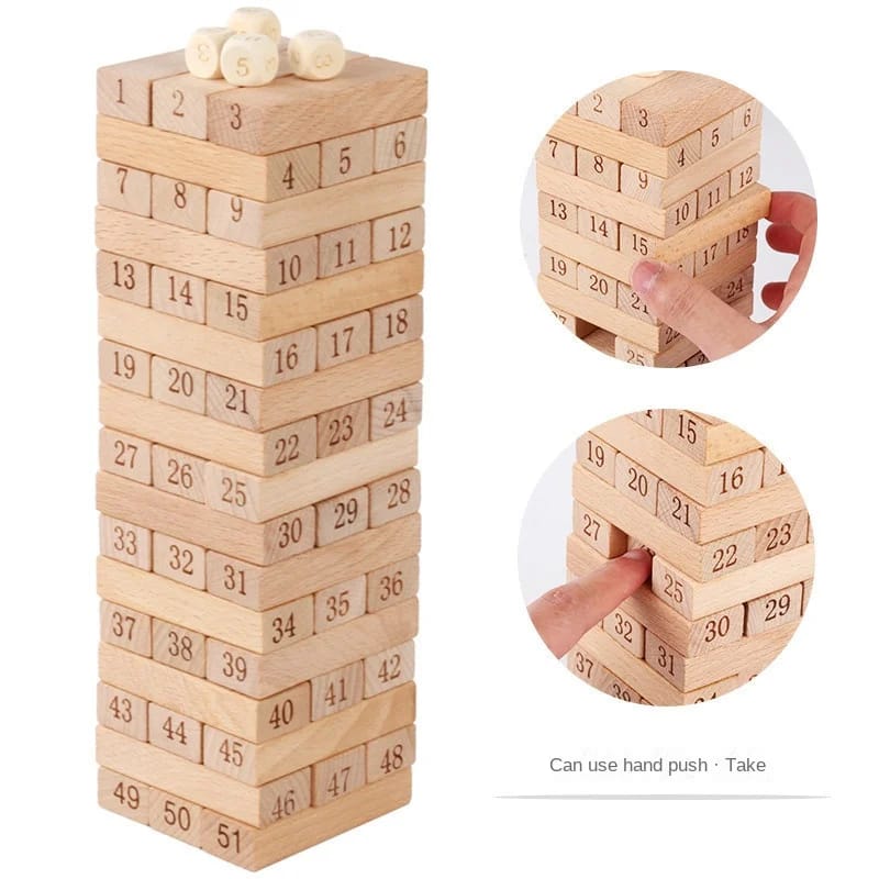 54pcs Jenga / block tower