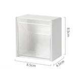 2pcs set  Plastic Wall Mounted Storage Box Dustproof Bathroom Organizer