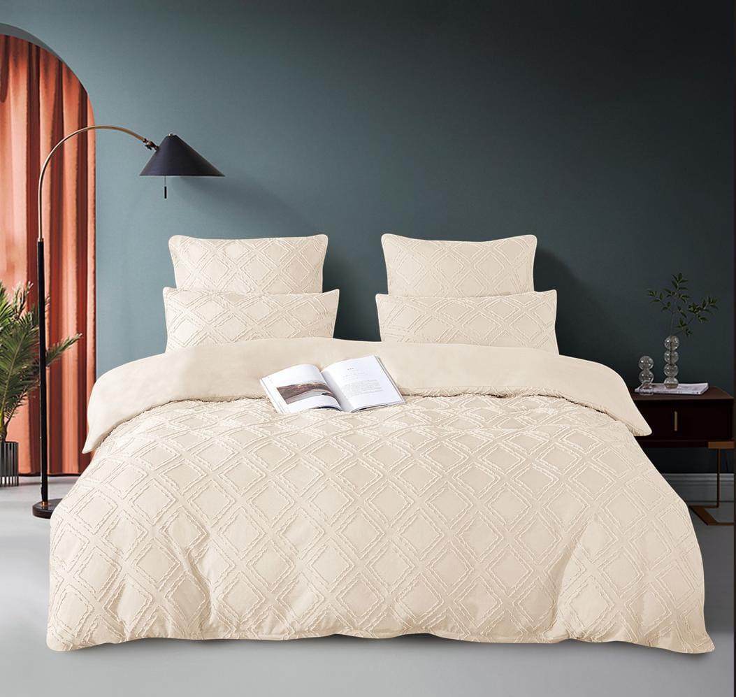 Luxury Tufted Wave Design Duvet cover set