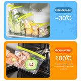 Reusable Food Storage Bags Plastic Ziplock Bags Leakproof Freezer Bags