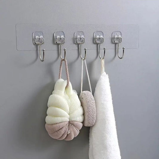 Self adhesive wall hanger with 5hooks