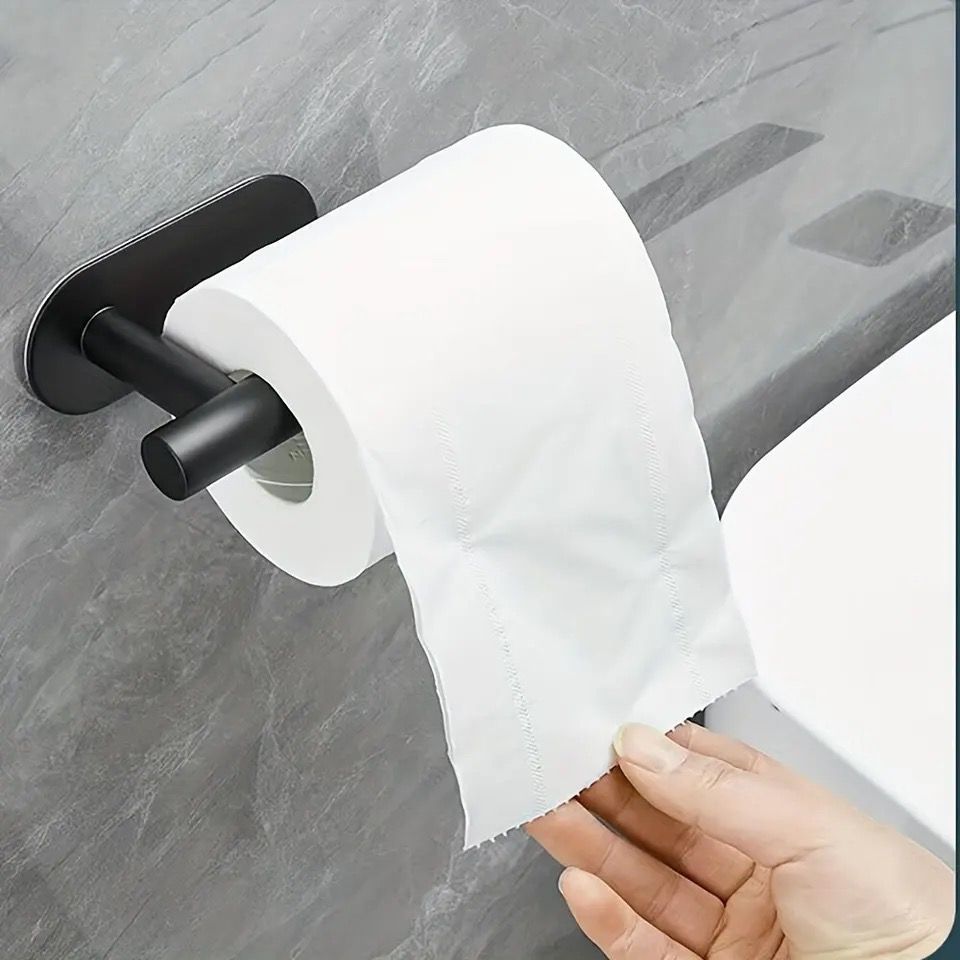 Adhesive Toilet Roll Paper Holder Organizer