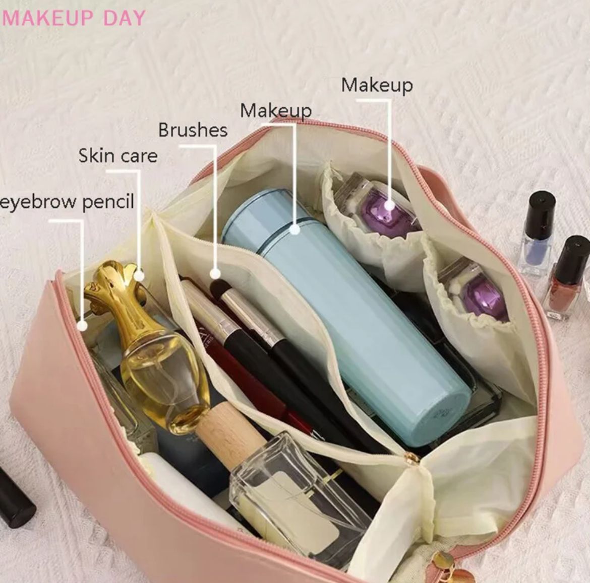 Large capacity Cosmetic Bag Makeup Organizer