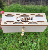 wooden teabag coffee organizer