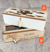 wooden teabag coffee organizer