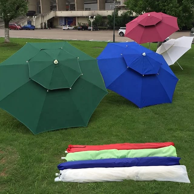 Double Layer Strong Sturdy Outdoor Beach Umbrella