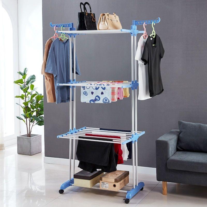 3 Layer Portable / Movable Cloth Drying  Rack