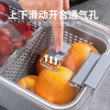 3.5L Double Layer Refrigerator Freshness Storage Box /Drain Basket Kitchen/  Vegetable Washing Basket