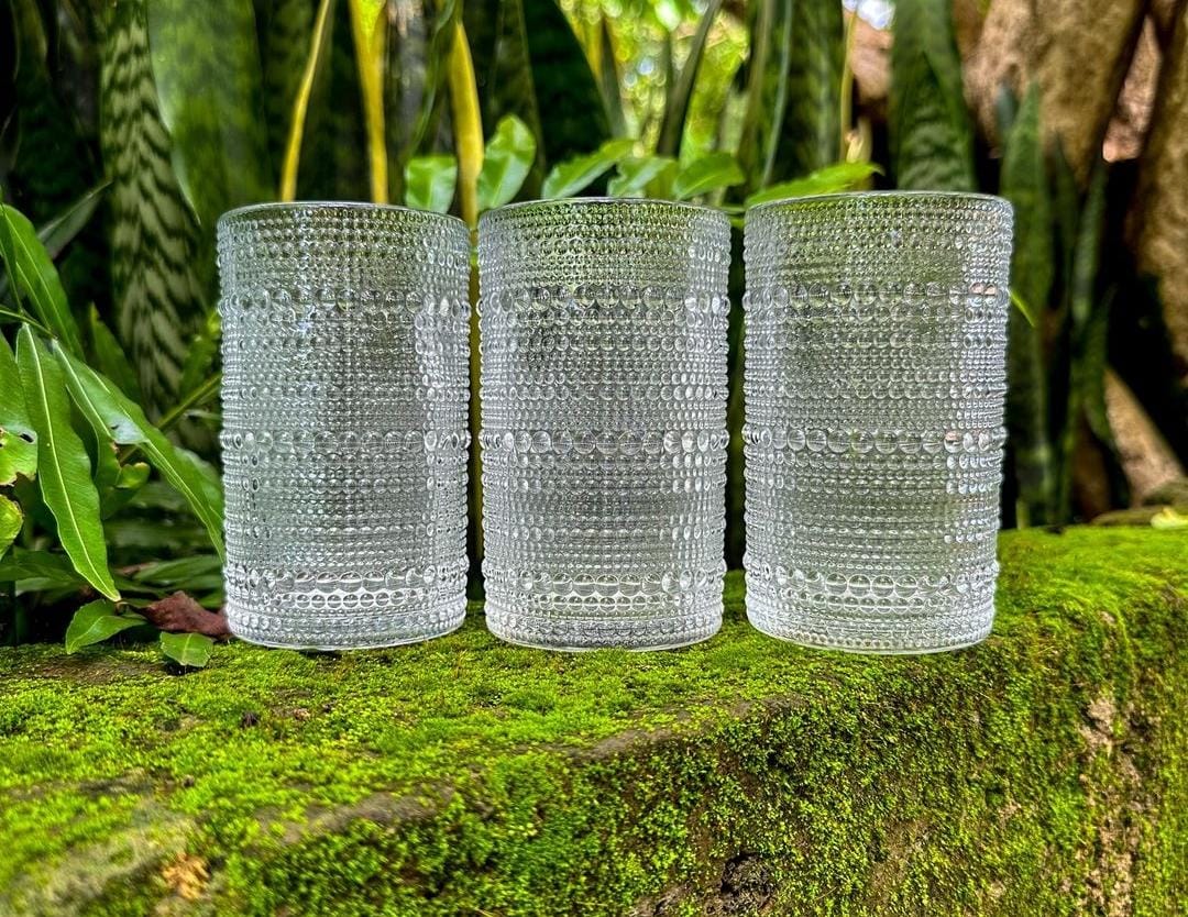 mbossed water/juice glass 6 pcs set E