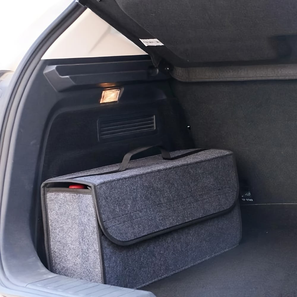 Portable foldable car trunk organizer