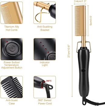 GOLD CERAMIC PROFESSIONAL PRESS COMB