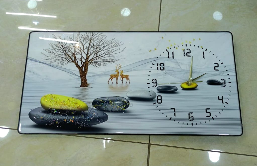 Crystal porcelain decorative painting with clock