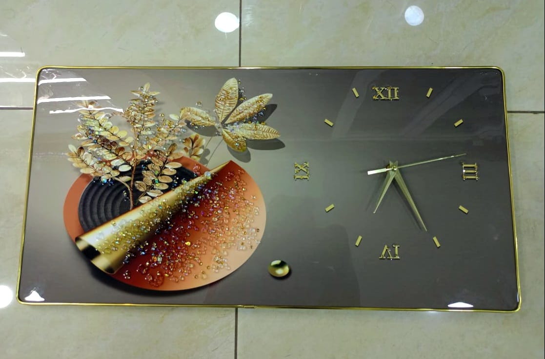 Crystal porcelain decorative painting with clock