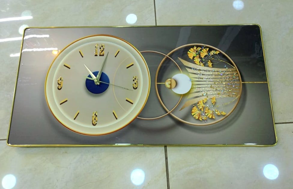 Crystal porcelain decorative painting with clock