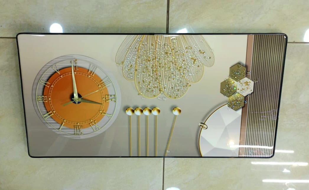 Crystal porcelain decorative painting with clock