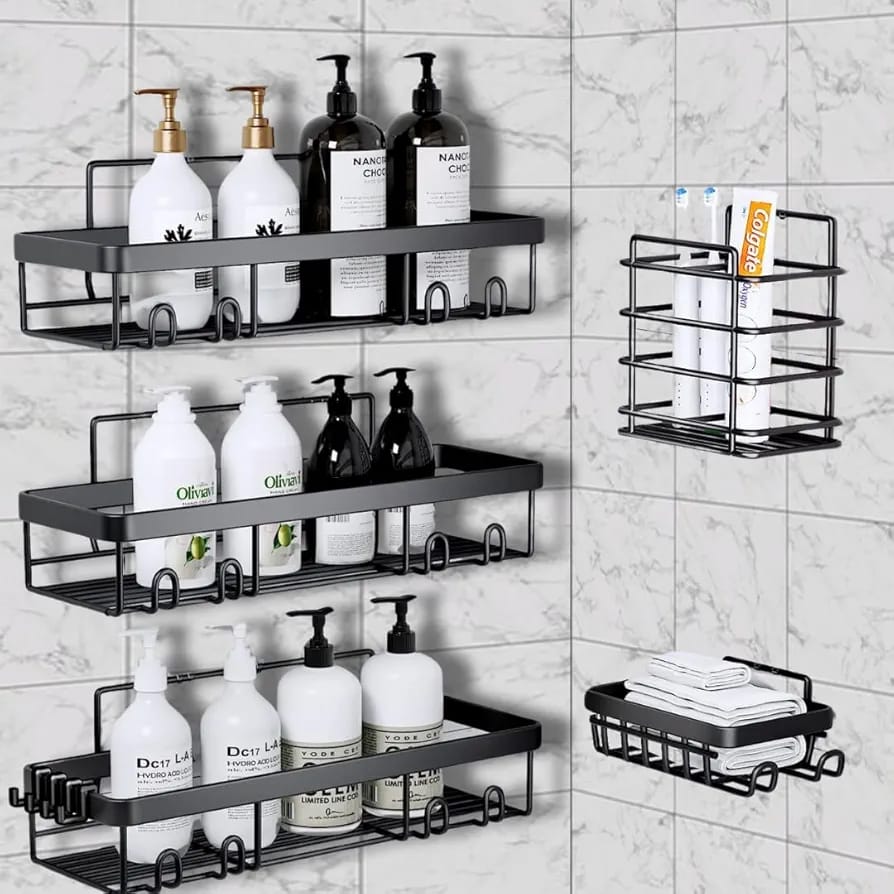 set rectangular Shower caddy shelf/Bathroom organizer