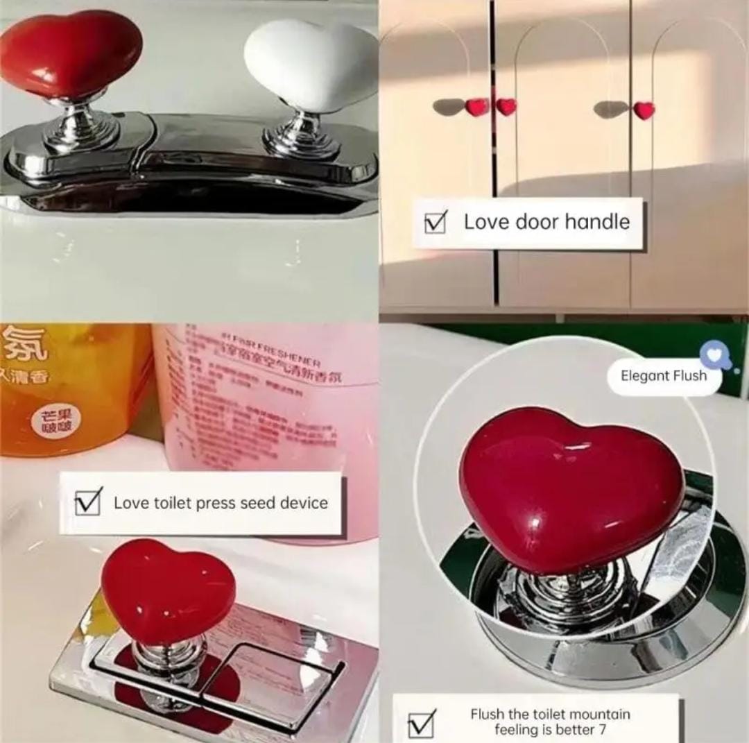 Creative heart shaped toilet press