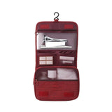 Portable cosmetic makeup toiletry bags with hooks