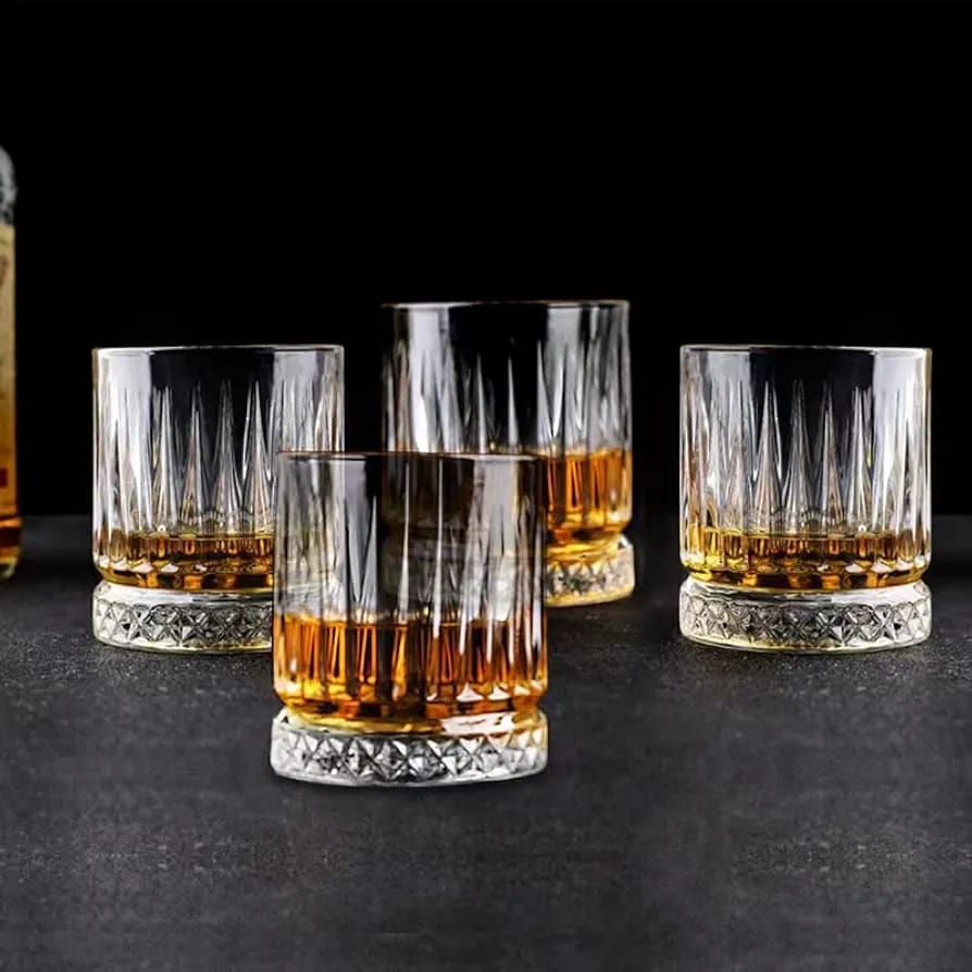 Elysia stripped Crystal Whiskey Glasses set of 6