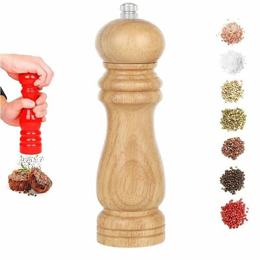 Wood salt / Pepper Grinder Mill Adjustable Stainless Steel Grinder