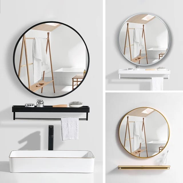 Contemporary Round Mirror For Bathroom Vanity, Entryway, Living room 80cm