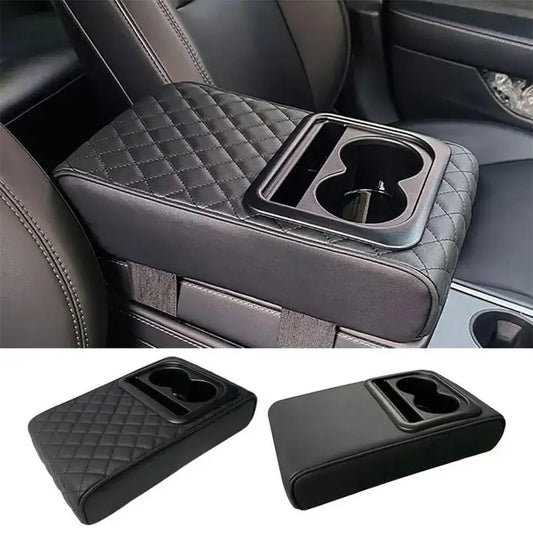 Car armrest with tissue storage