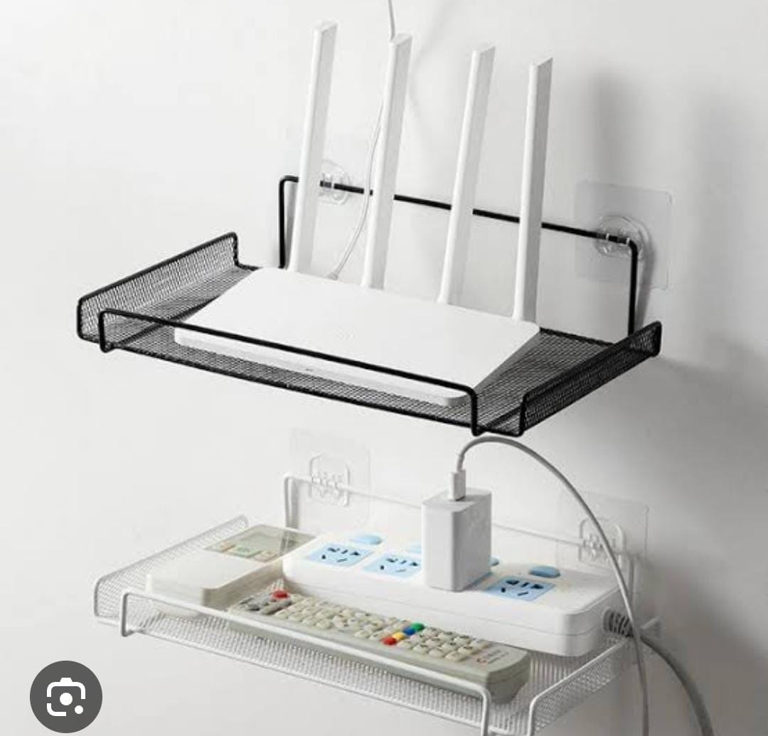 Multi-purpose mettalic wifi Router /remote organizer Shelf