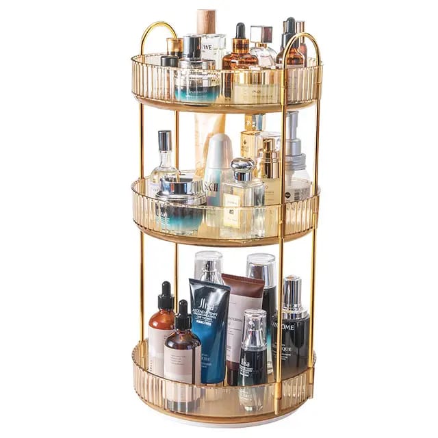 3 Tier Rotating  Multifunctional Transparent makeup/Cosmetic organizer