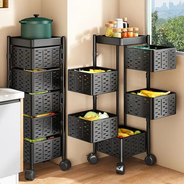 ️Heavy-duty 5Tier Square Multi-layer Basket